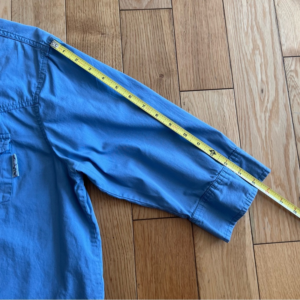 Vintage Winnie The Pooh Western Pearl Snap Button Blue Half Sleeve Shirt Large - Picture 4 of 8
